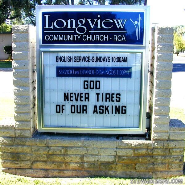 Church Sign for Longview Community Church