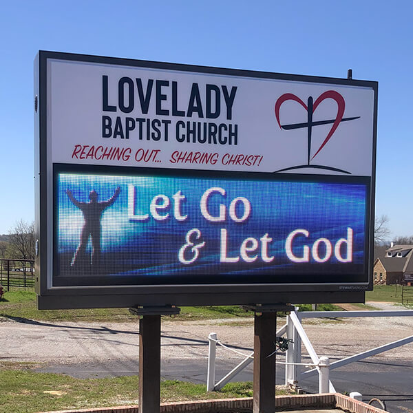 Church Sign for Lovelady Baptist Church