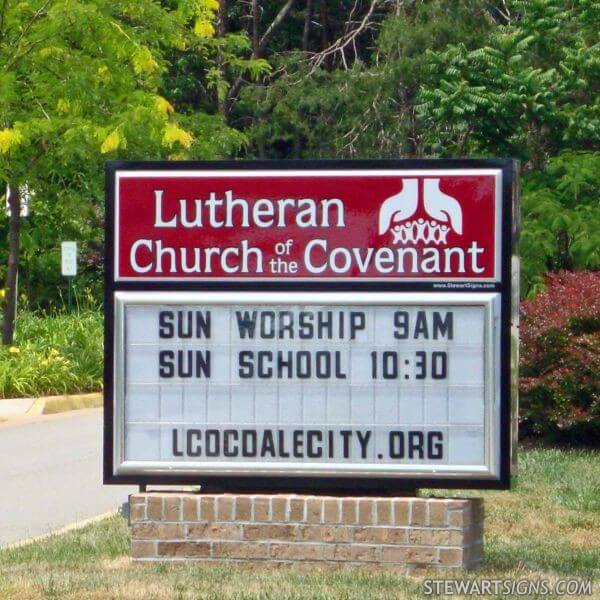 Church Sign for Lutheran Church of the Covenant