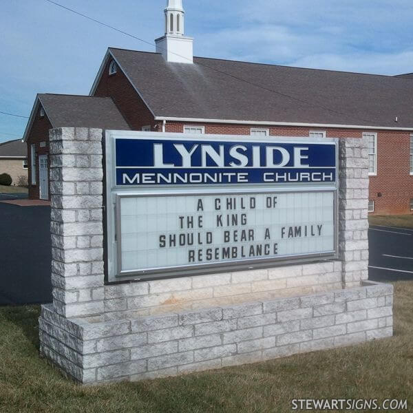 Church Sign for Lynside Mennonite Church