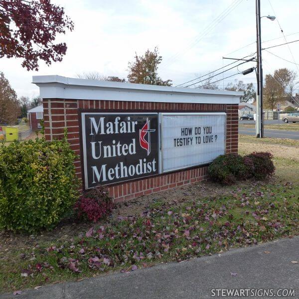 Church Sign for Mafair United Methodist Church