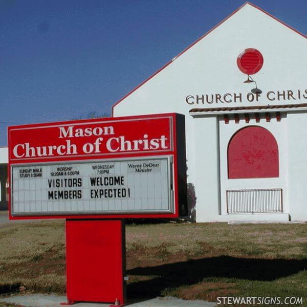 Church Sign for Mason Church of Christ