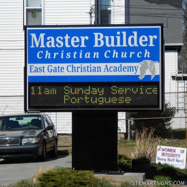 Church Sign for Master Builder Christian Church