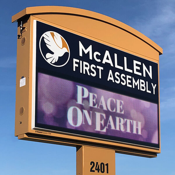 Church Sign for First Assembly of God