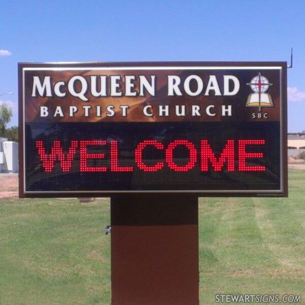 Church Sign for Mcqueen Road Baptist Church