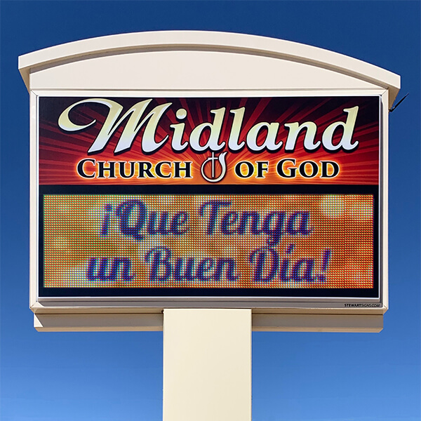 Church Sign for Midland Church of God