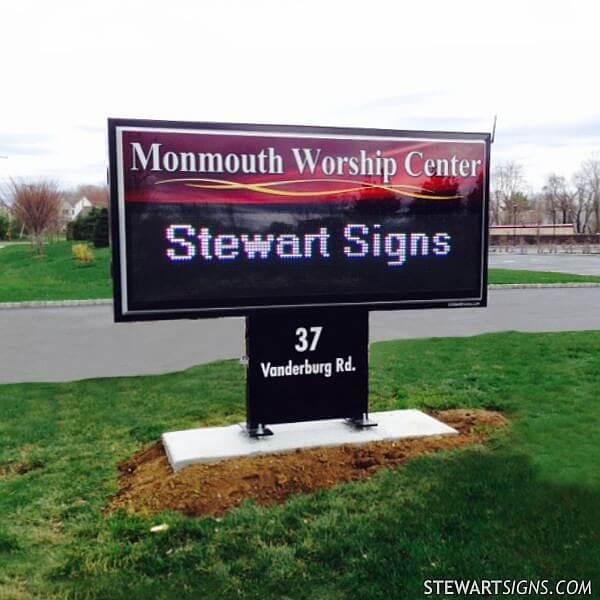 Church Sign for Monmouth Worship Center