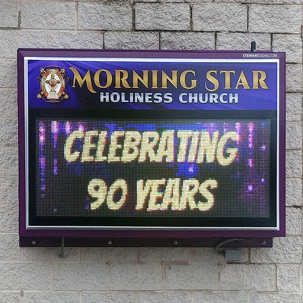 Church Sign for Morning Star Holiness Church