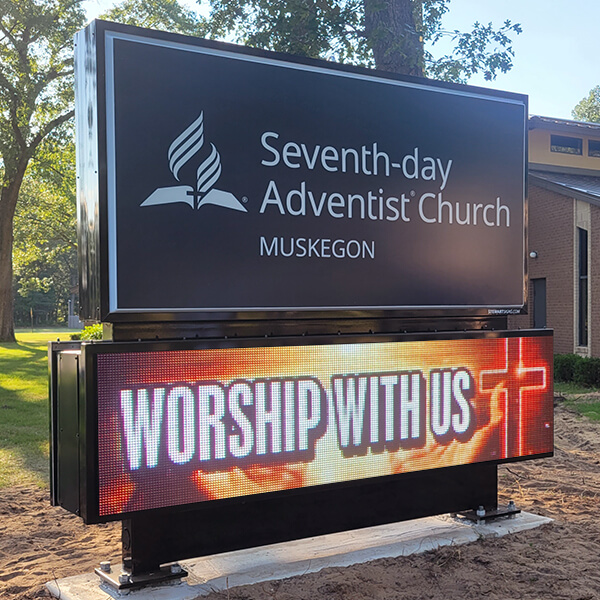Church Sign for Muskegon Seventh-day Adventist Church