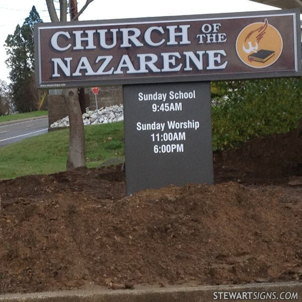 Church Sign for Winston Church of the Nazarene