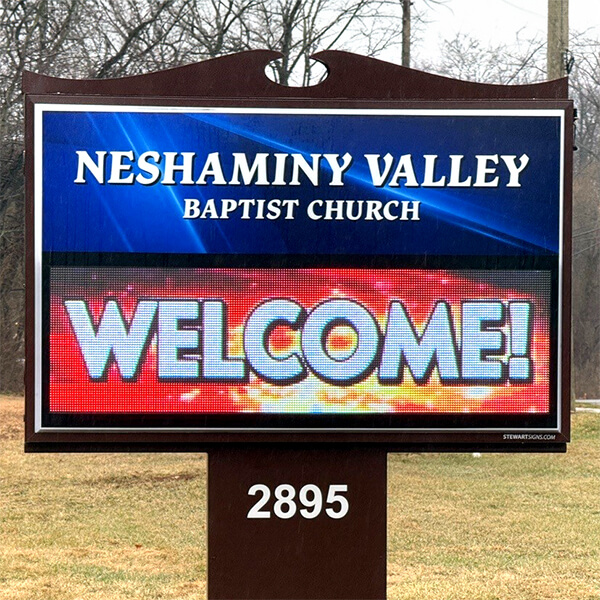 Church Sign for Neshaminy Valley Baptist Church