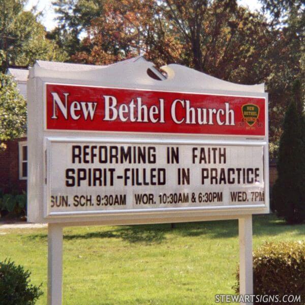 Church Sign for New Bethel Church
