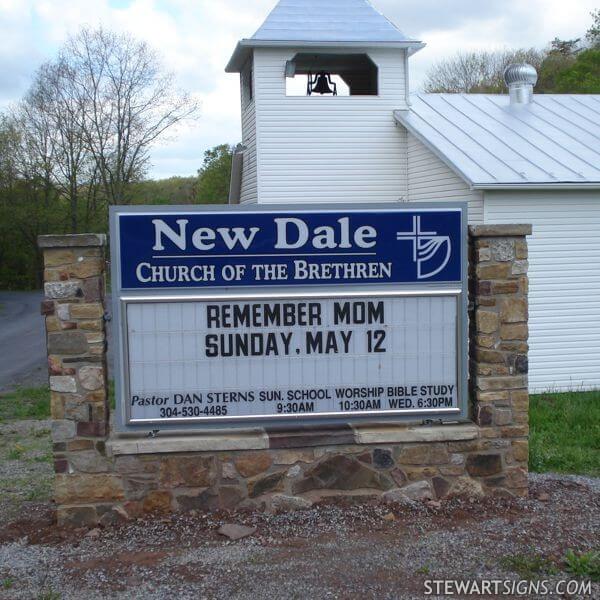 Church Sign for New Dale Church of the Brethren