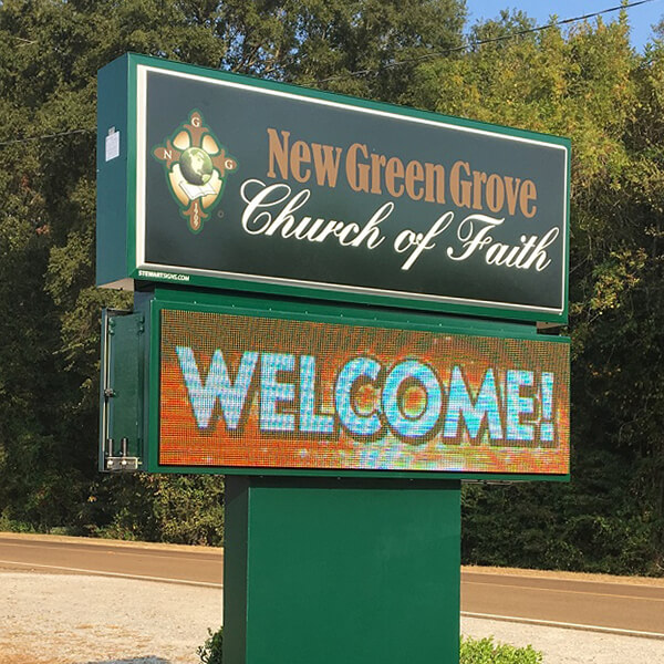 Church Sign for New Green Grove Baptist Church