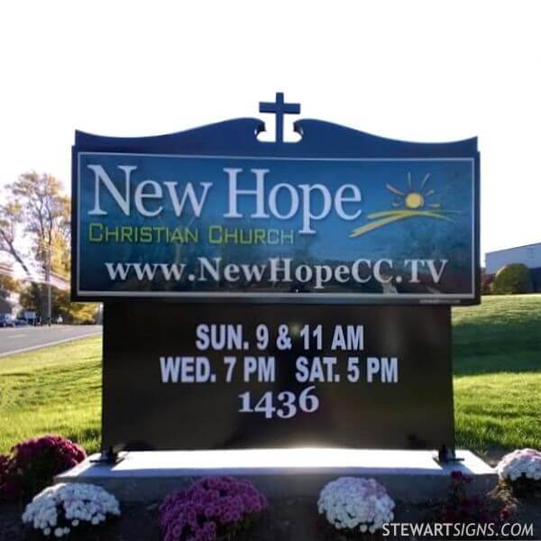 Church Sign for New Hope Christian Church