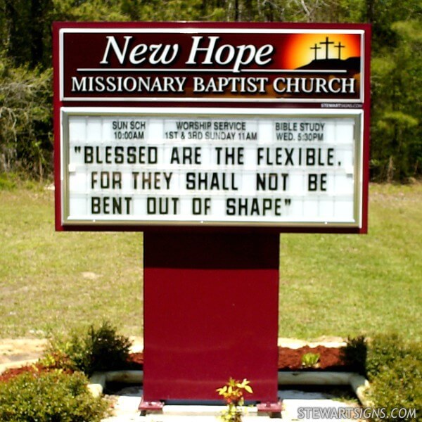 Church Sign for New Hope Missionary Baptist