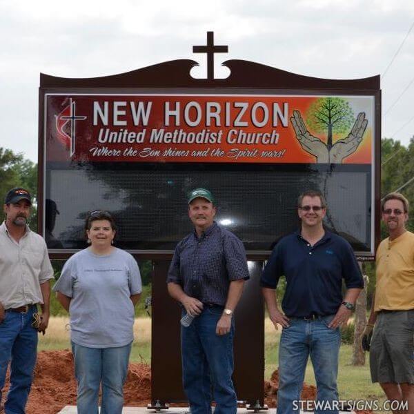 Church Sign for New Horizon United Methodist Church