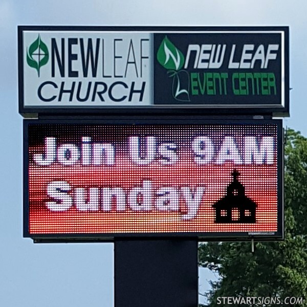 Church Sign for New Leaf United Methodist Church
