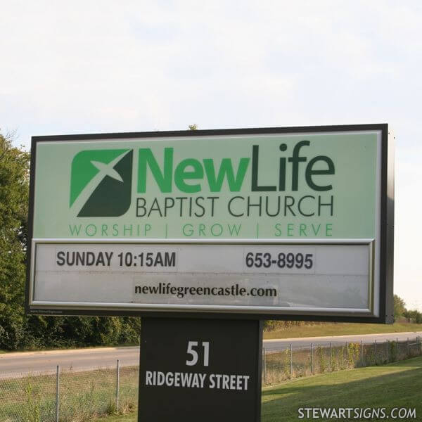 Church Sign for New Life Baptist Church