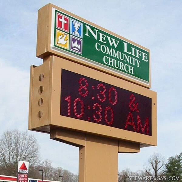 Church Sign for New Life Community Church