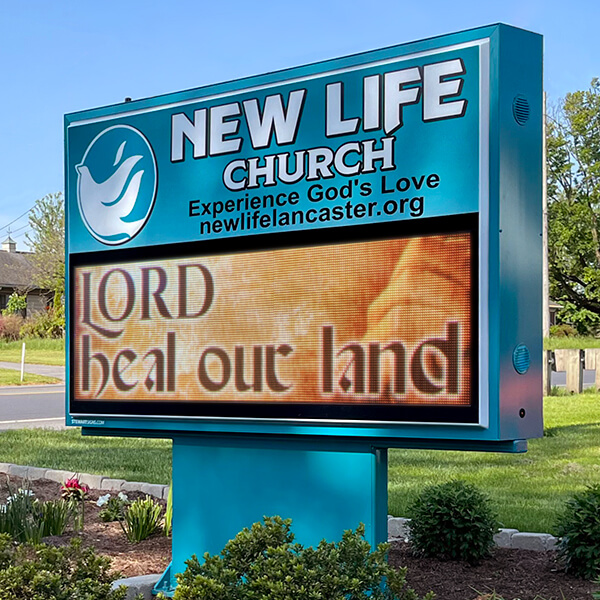 Church Sign for New Life Assembly of God