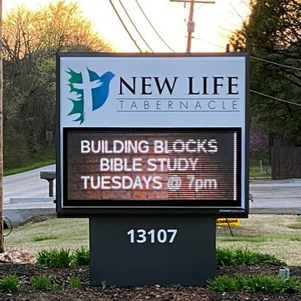 Church Sign for New Life Tabernacle
