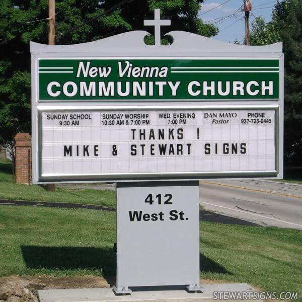 Church Sign for New Vienna Community Church