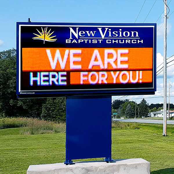 Church Sign for New Vision Baptist Church