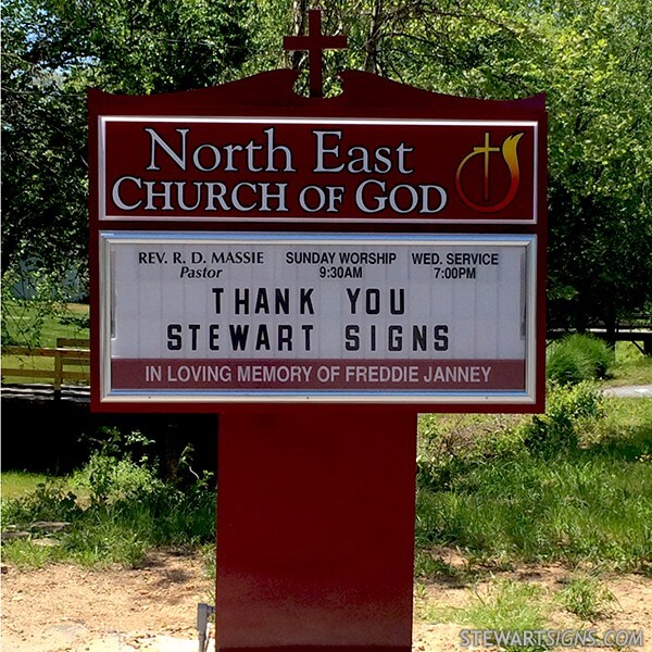 Church Sign for North East Church of God