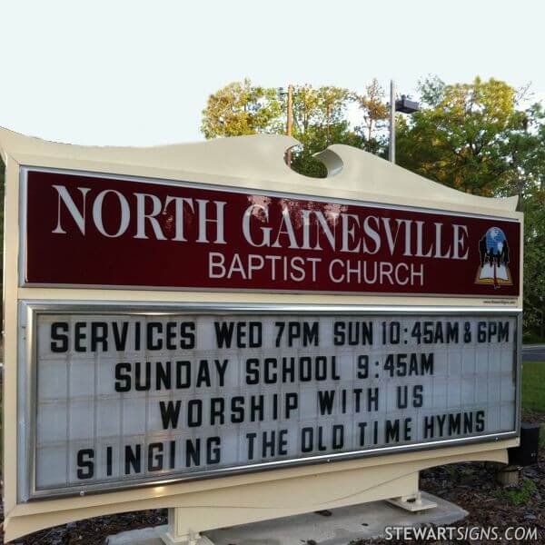 Church Sign for North Gainesville Baptist Church