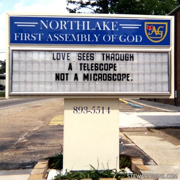 Church Sign for Northlake First Assembly of God