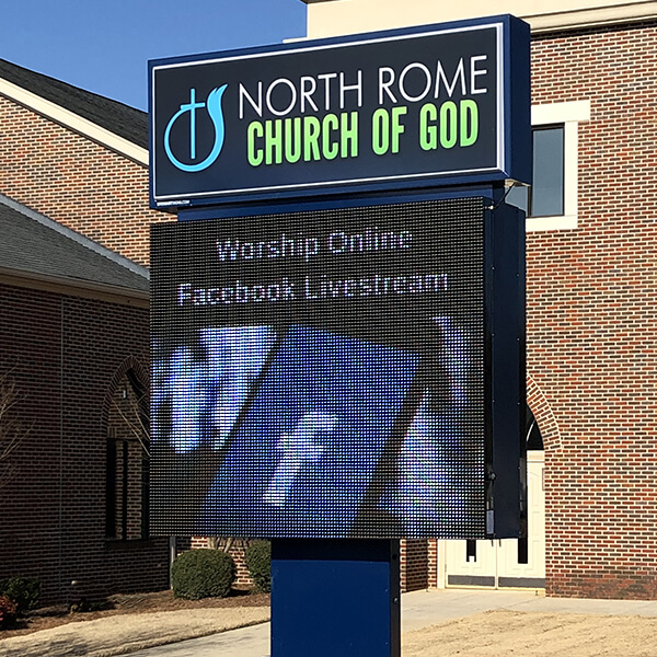 Church Sign for North Rome Church of God