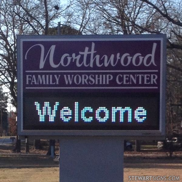 Church Sign for Northwood Family Worship Center