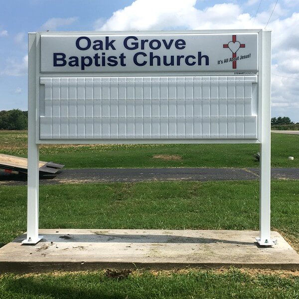 Church Sign for Oak Grove Baptist Church
