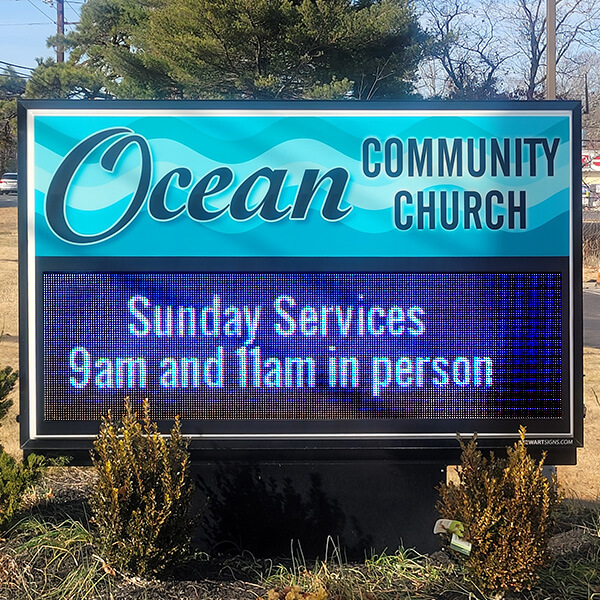 Church Sign for Ocean Community Church