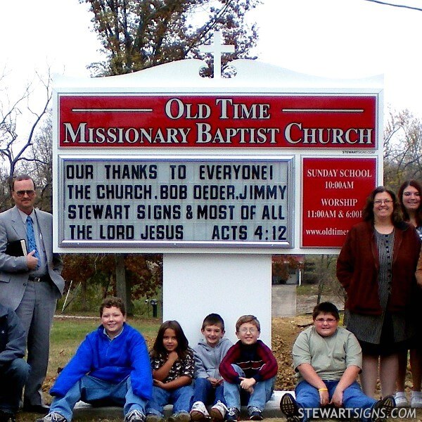 Church Sign for Old Time Missionary Baptist Church