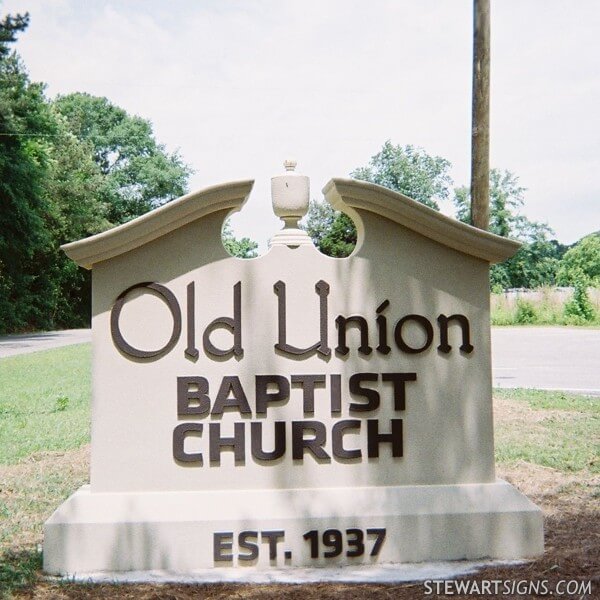 Church Sign for Old Union Baptist Church