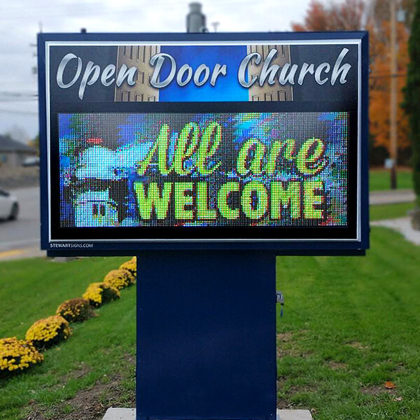 Church Sign for Open Door Baptist Church