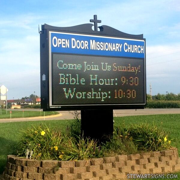 Church Sign for Open Door Missionary Church