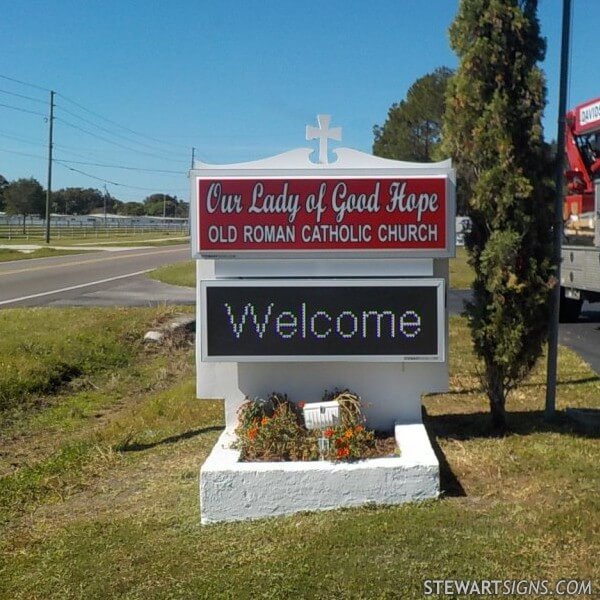 Church Sign for Our Lady of Good Hope Old Roman Catholic Church