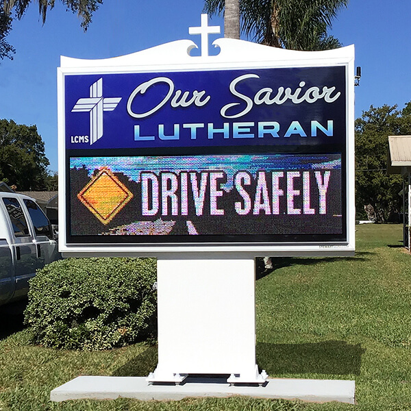 Church Sign for Our Savior Lutheran
