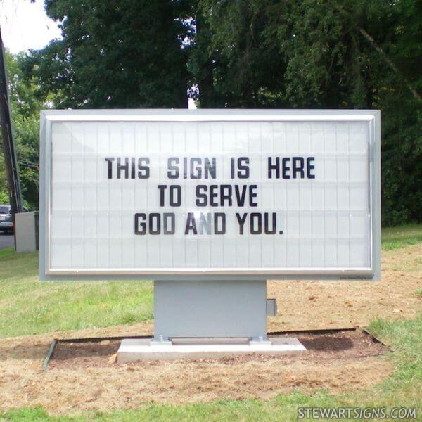 Church Sign for Our Savior's Lutheran Church