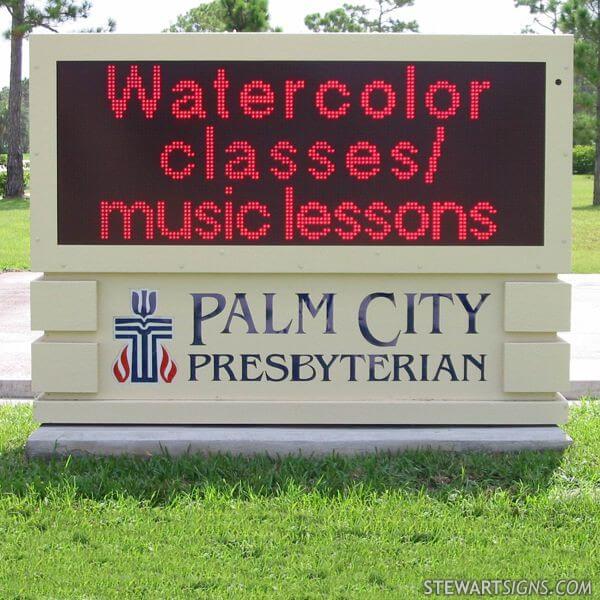 Church Sign for Palm City Presbyterian Church