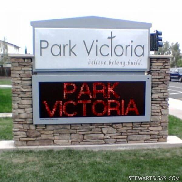 Church Sign for Park Victoria Baptist Church