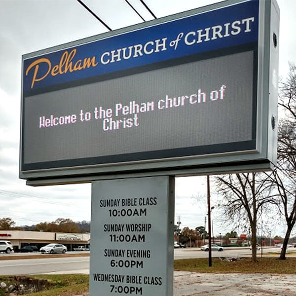 Church Sign for Pelham Church of Christ