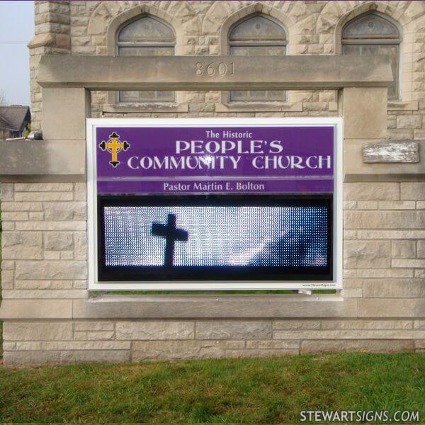 Church Sign for Peoples Community Church