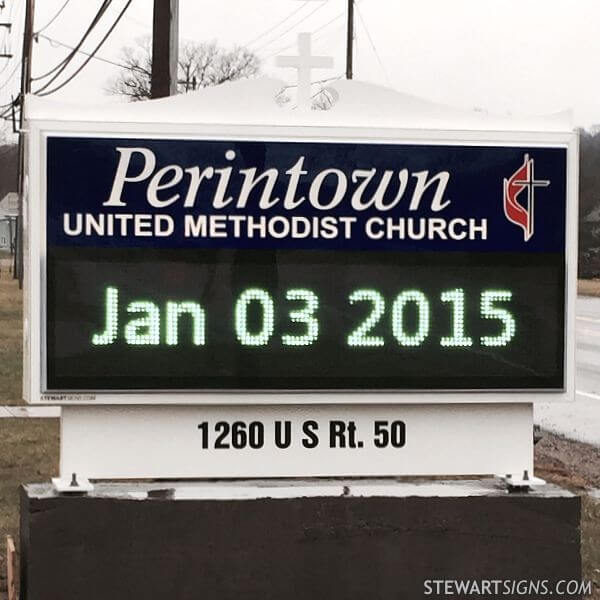 Church Sign for Perintown United Methodist Church