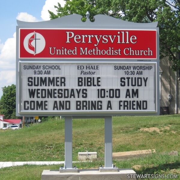 Church Sign for Perrysville United Methodist Church