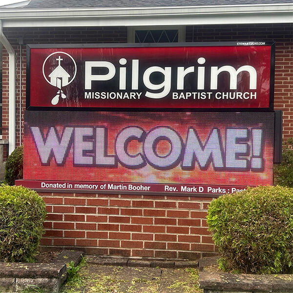 Church Sign for Pilgrim Missionary Baptist Church