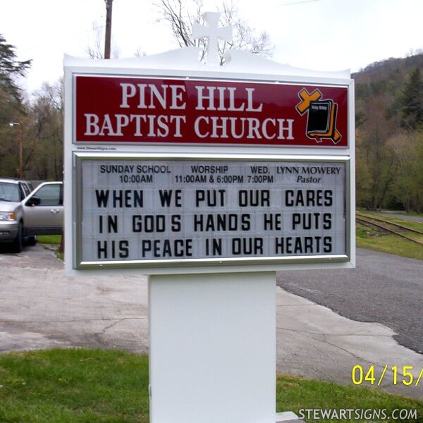 Church Sign for Pine Hill Baptist Church